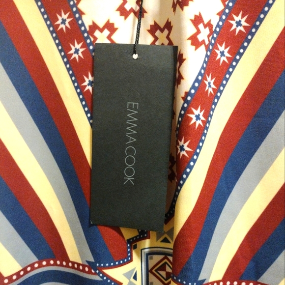 Emma Cook Aztec Dress Polyester Sz 8 - Picture 5 of 5